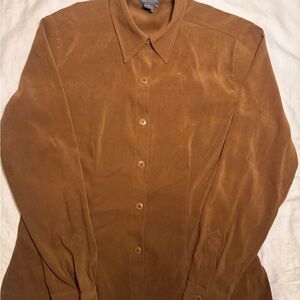 Van Heusen Womens Brown Suede Shirt